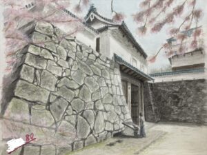 福岡城跡 潮見櫓の桜