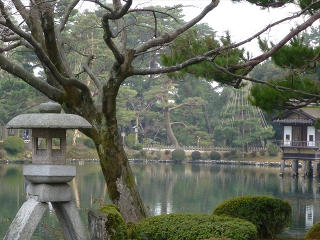 絵 水彩画 おすすめ 風景 金沢兼六園 作品48 | 松藏七代 生活お